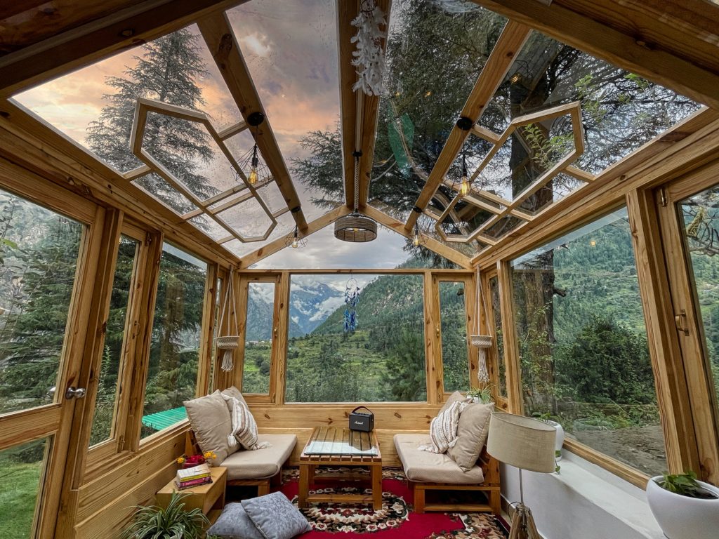 a frame cabin